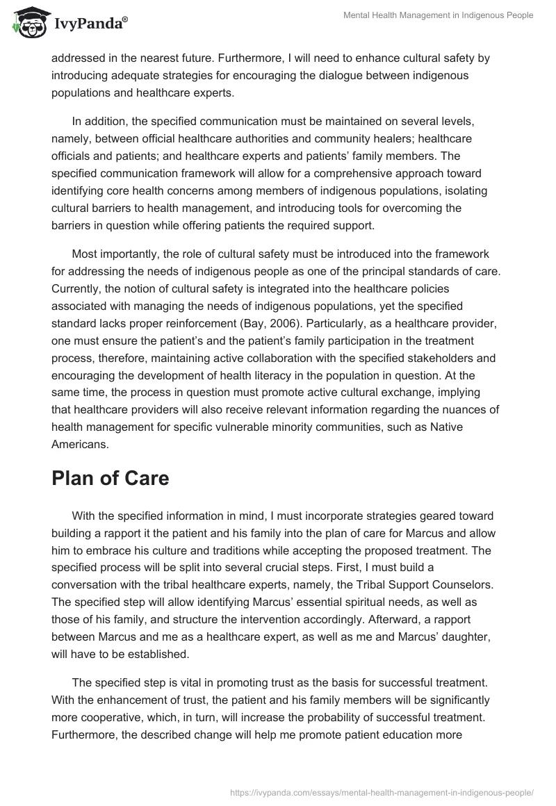 Mental Health Management in Indigenous People. Page 5