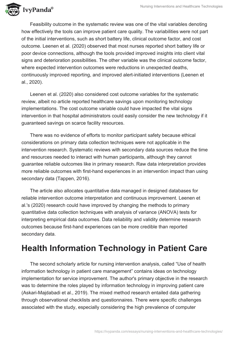 Nursing Interventions and Healthcare Technologies. Page 3