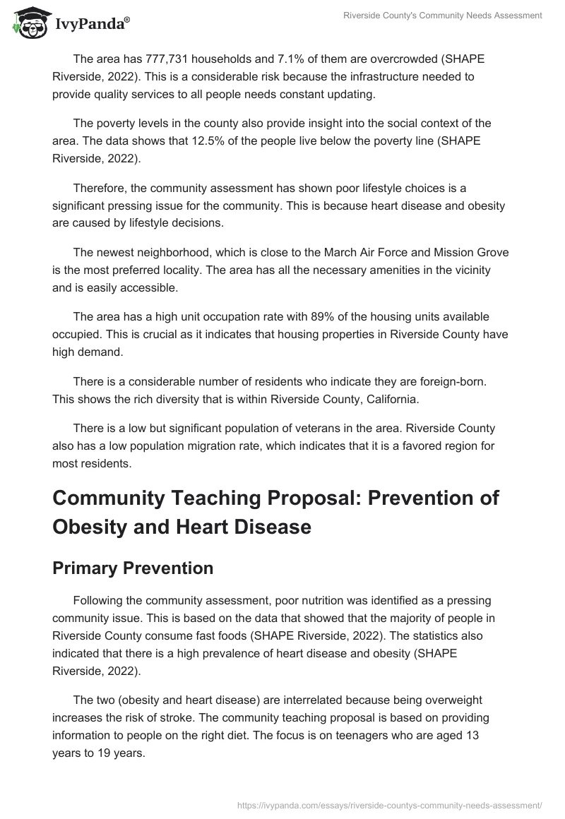 Riverside County's Community Needs Assessment. Page 5