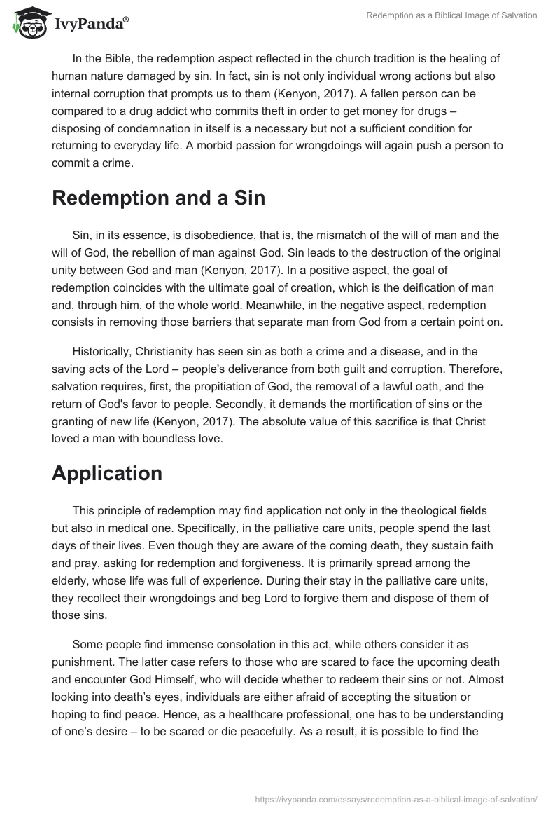 Redemption as a Biblical Image of Salvation. Page 2