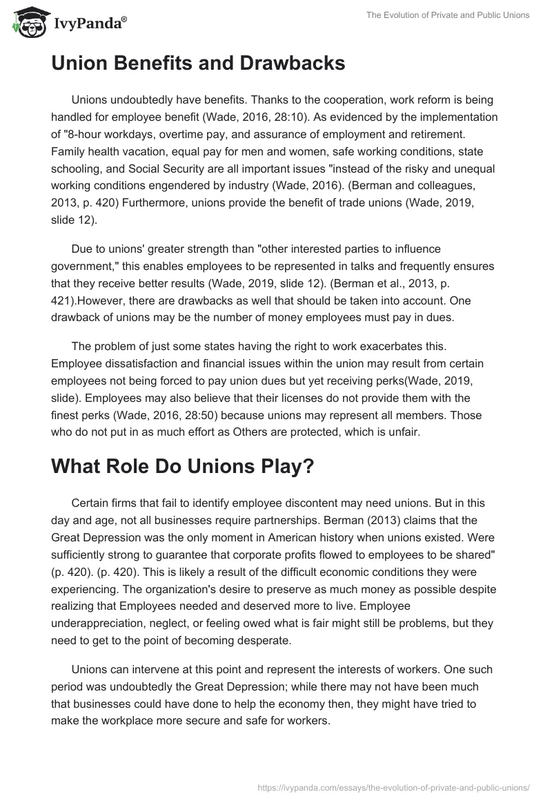 The Evolution of Private and Public Unions. Page 3