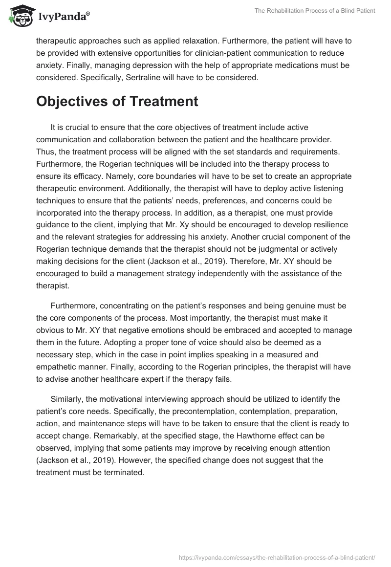 The Rehabilitation Process of a Blind Patient. Page 2