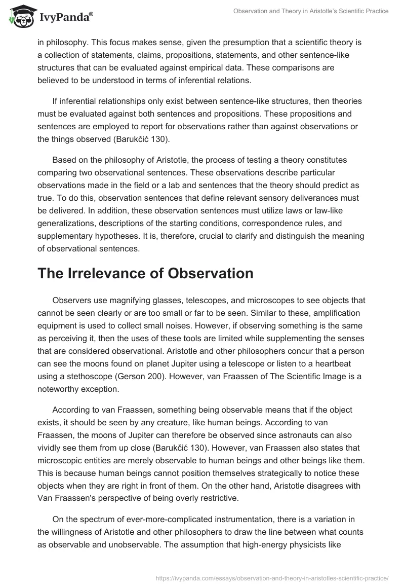 Observation and Theory in Aristotle’s Scientific Practice. Page 4