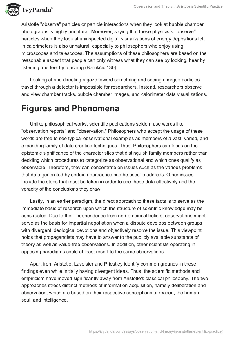 Observation and Theory in Aristotle’s Scientific Practice. Page 5