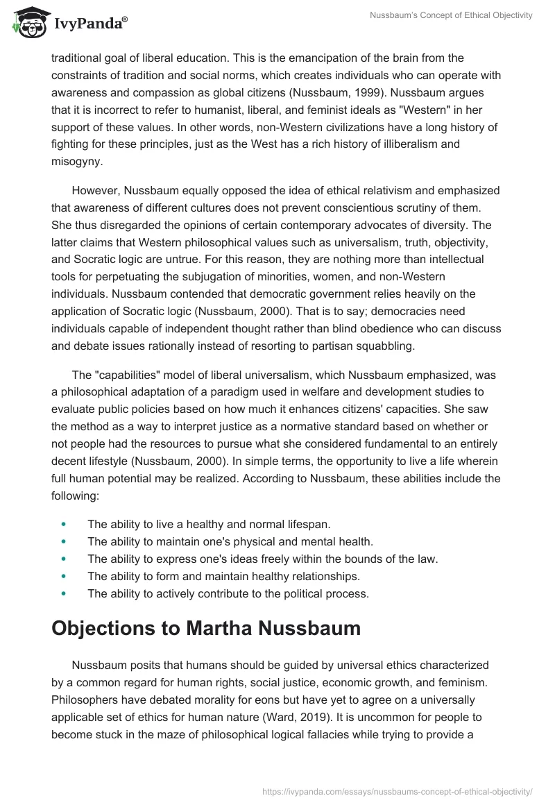 Nussbaum’s Concept of Ethical Objectivity. Page 2