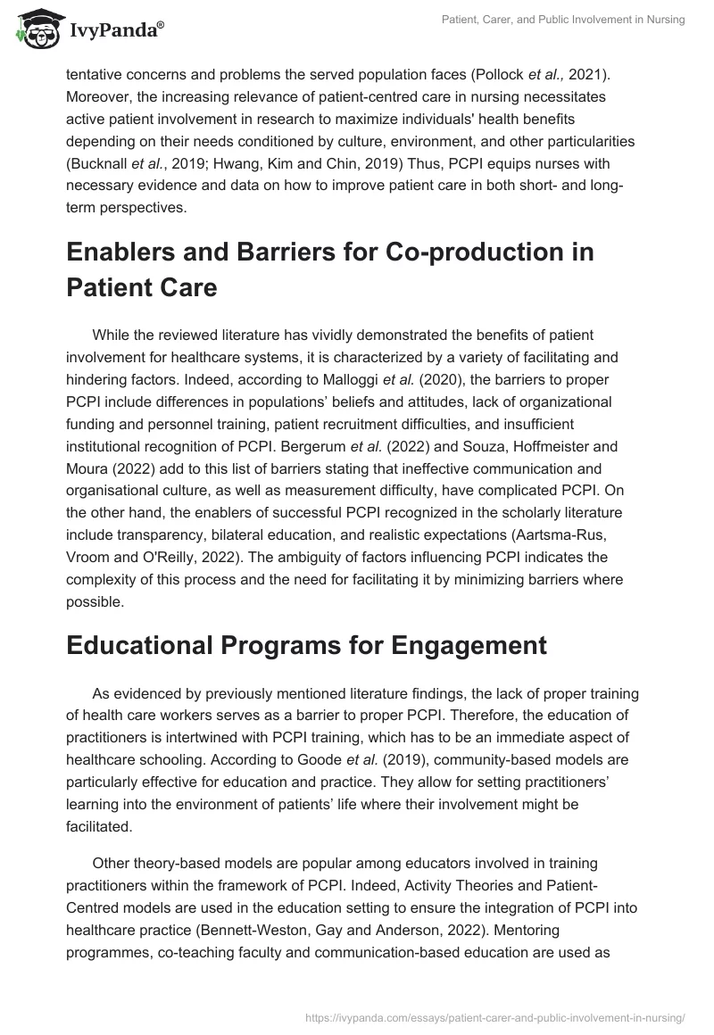 Patient, Carer, and Public Involvement in Nursing. Page 3