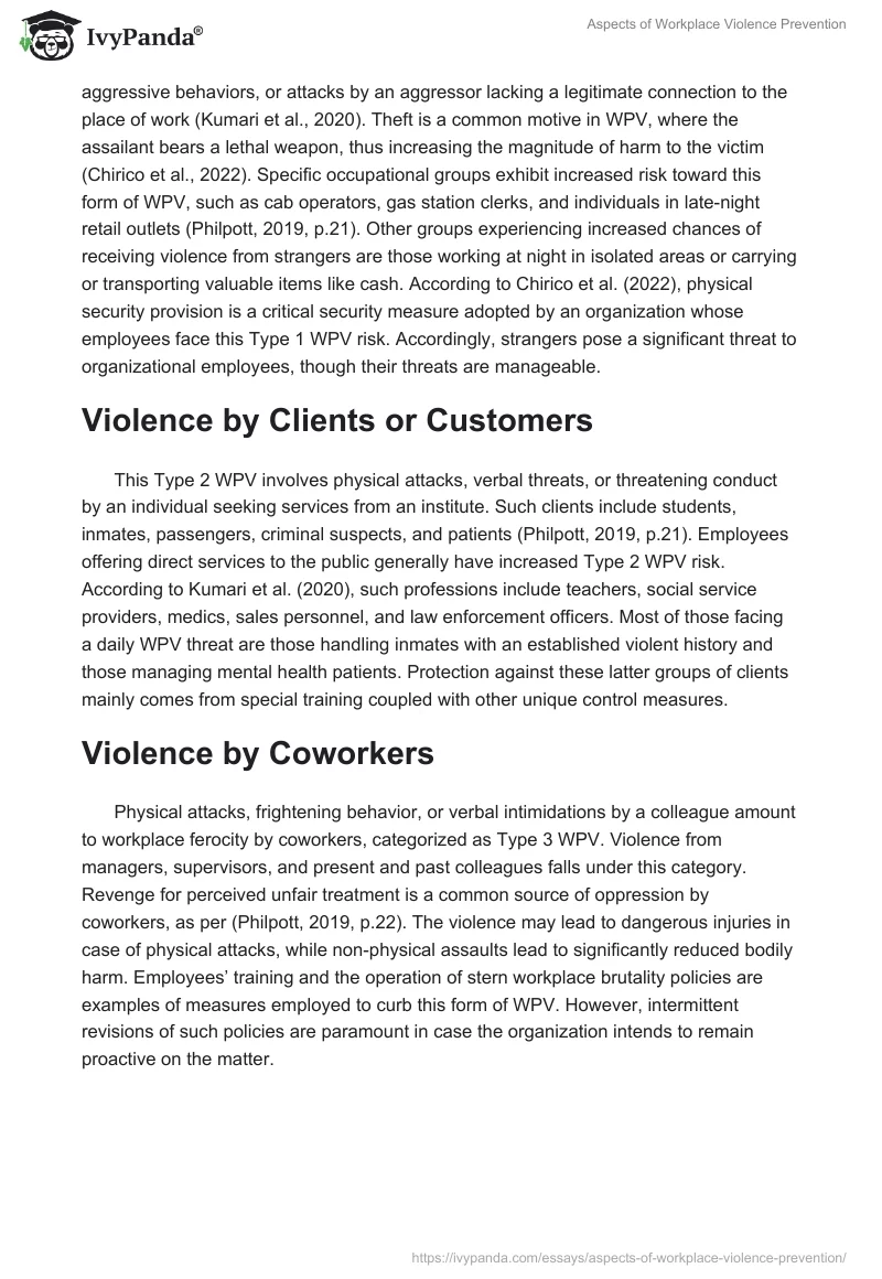 Aspects of Workplace Violence Prevention. Page 2