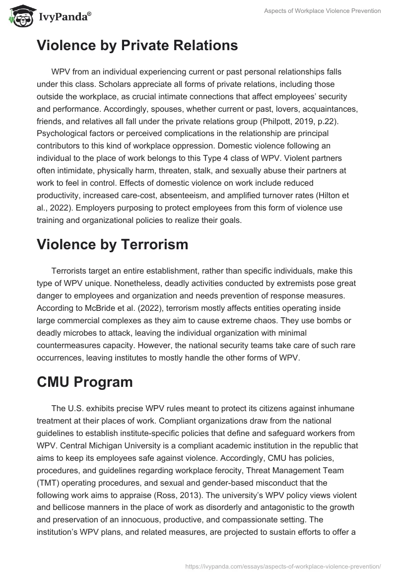 Aspects of Workplace Violence Prevention. Page 3