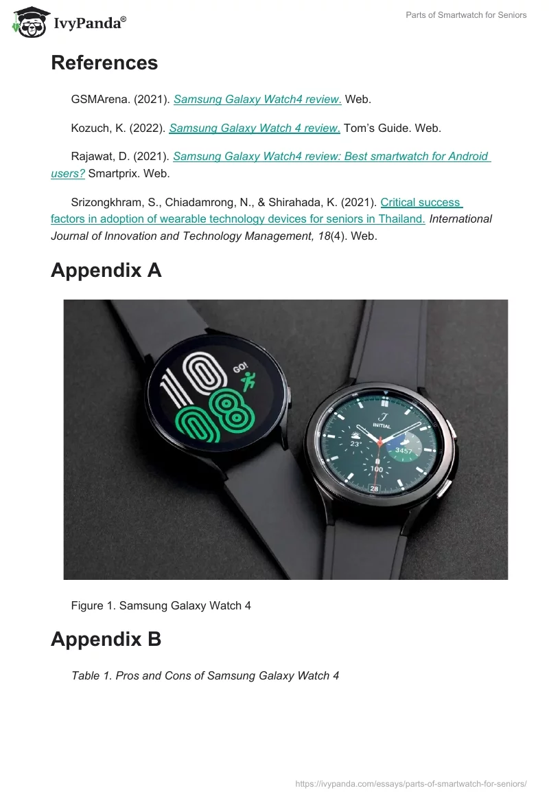 Parts of Smartwatch for Seniors. Page 2