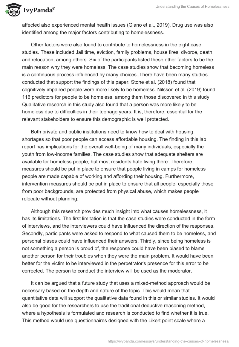 Understanding the Causes of Homelessness. Page 5
