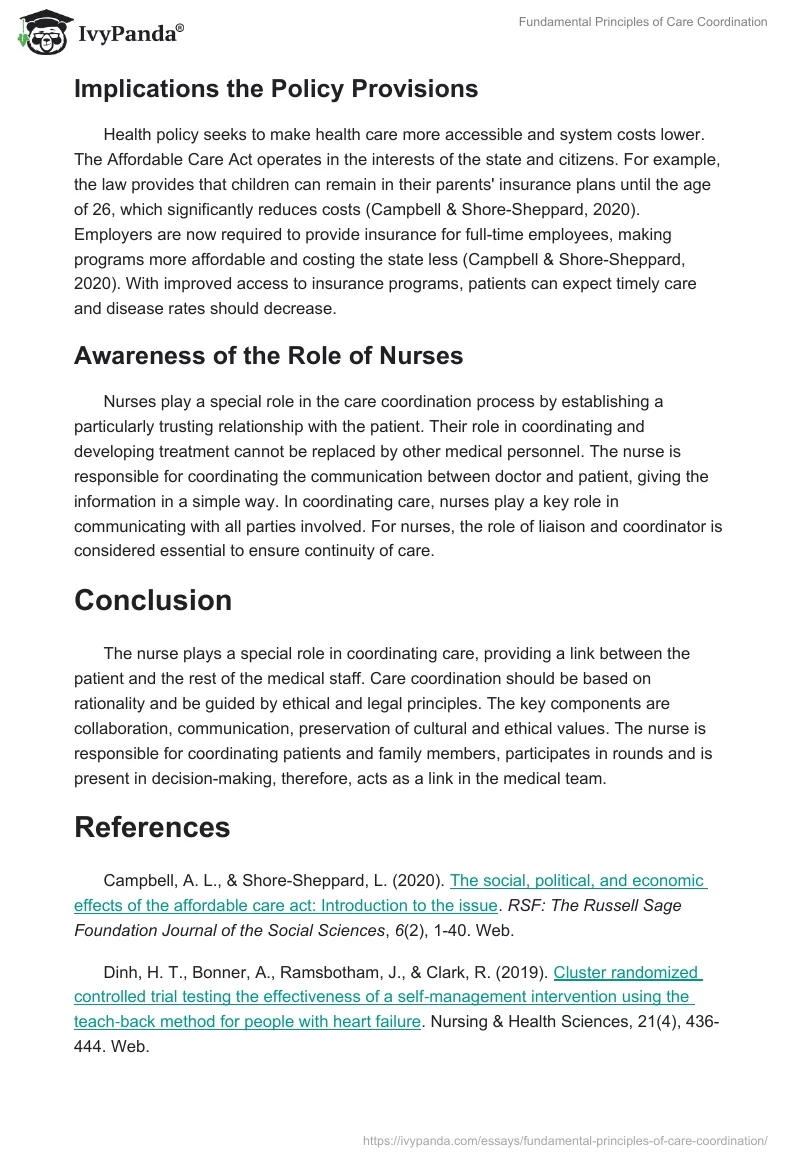 Fundamental Principles of Care Coordination. Page 4