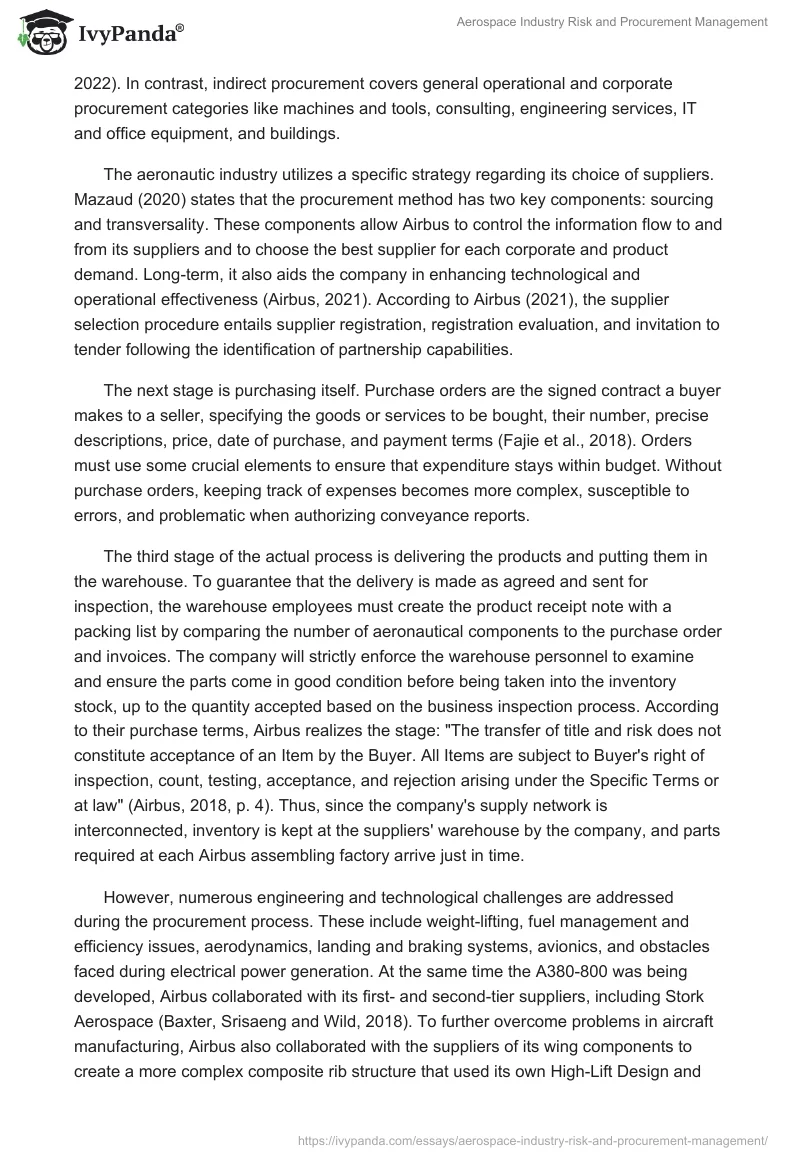 Aerospace Industry Risk and Procurement Management. Page 2