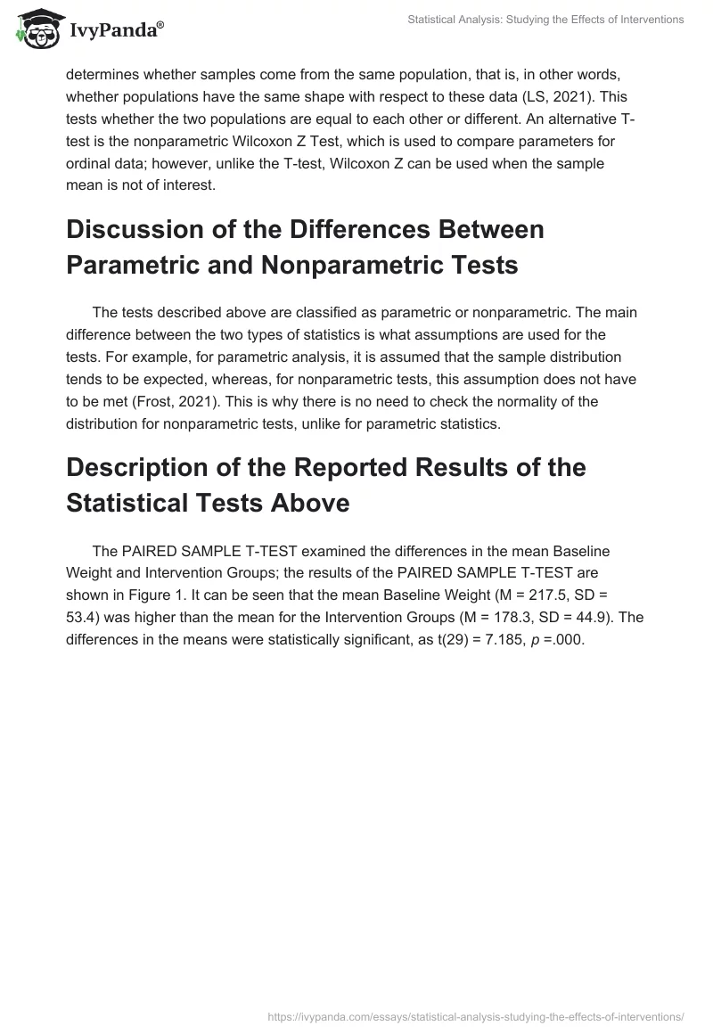 Statistical Analysis: Studying the Effects of Interventions. Page 2
