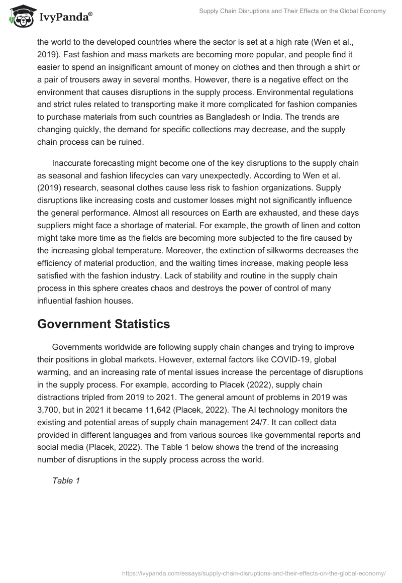 Supply Chain Disruptions and Their Effects on the Global Economy. Page 4