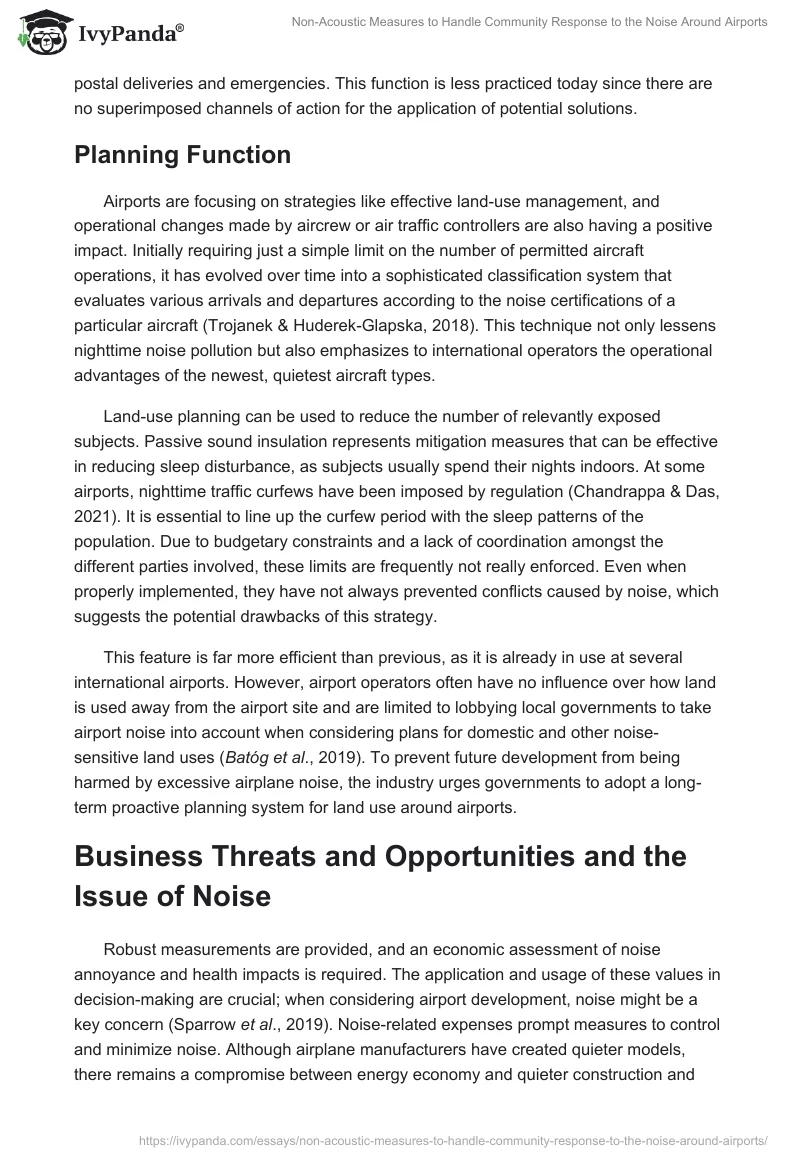 Non-Acoustic Measures to Handle Community Response to the Noise Around Airports. Page 4
