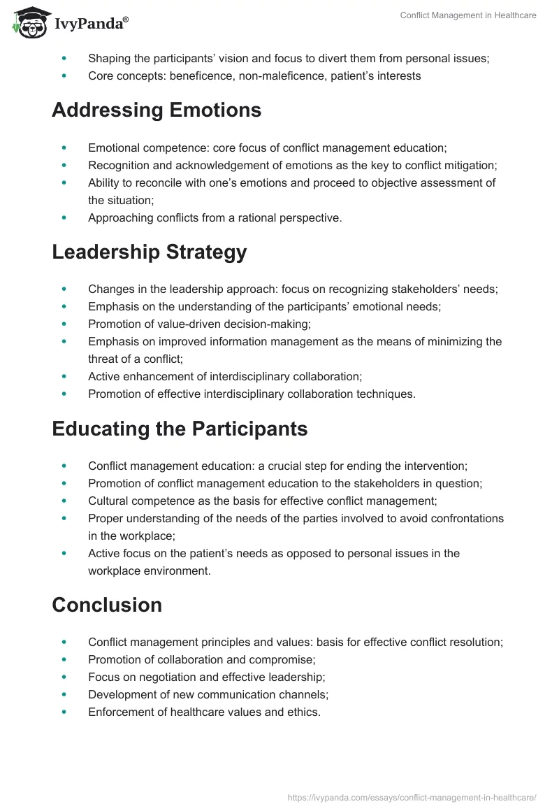 Conflict Management in Healthcare. Page 2