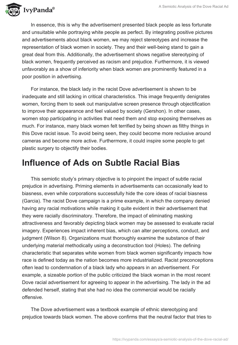 A Semiotic Analysis of the Dove Racial Ad. Page 3