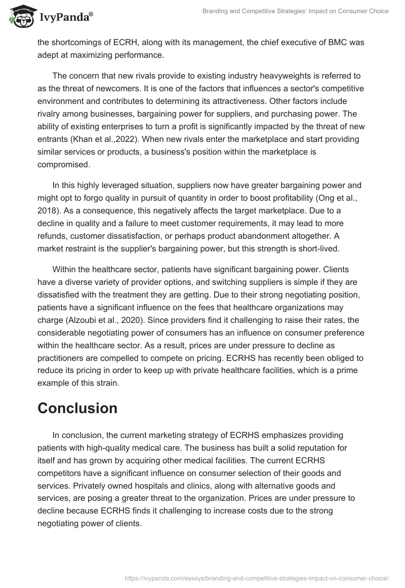 Branding and Competitive Strategies’ Impact on Consumer Choice. Page 3