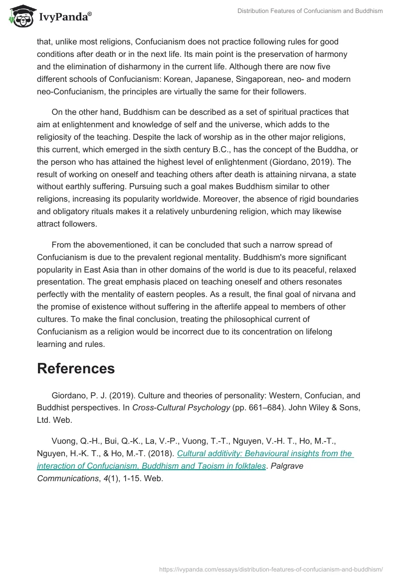 Distribution Features of Confucianism and Buddhism. Page 2