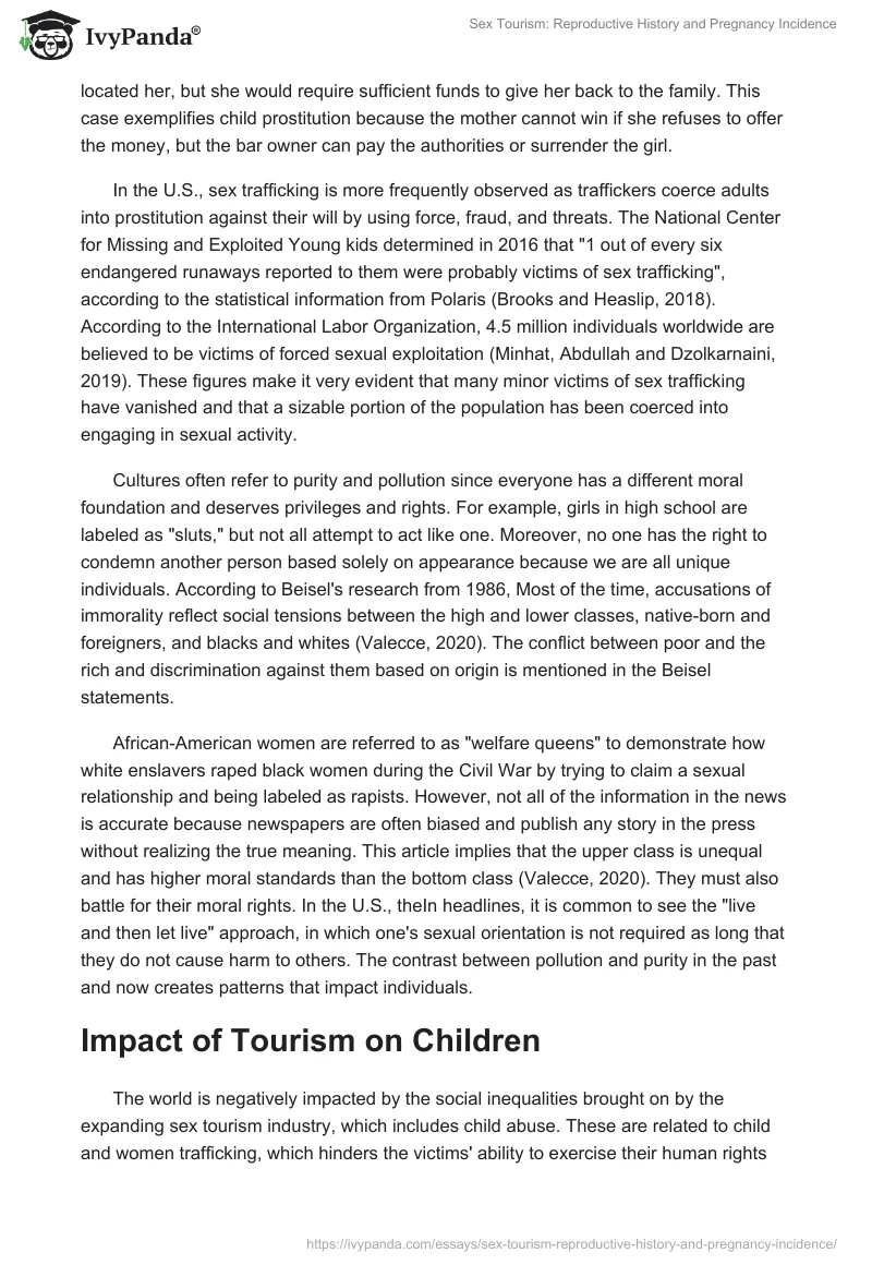 Sex Tourism: Reproductive History and Pregnancy Incidence. Page 3