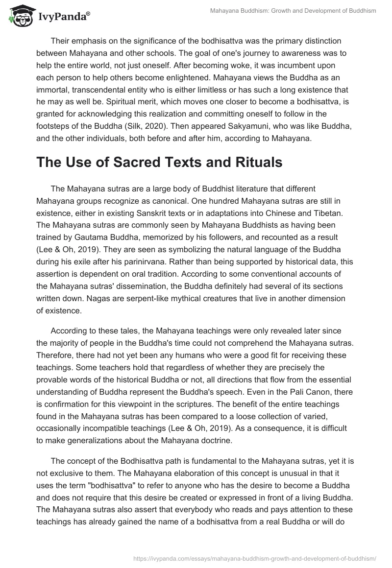 Mahayana Buddhism: Growth and Development of Buddhism. Page 2