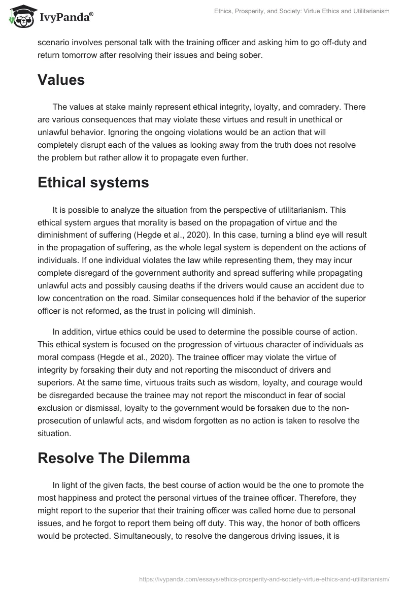 Ethics, Prosperity, and Society: Virtue Ethics and Utilitarianism. Page 2