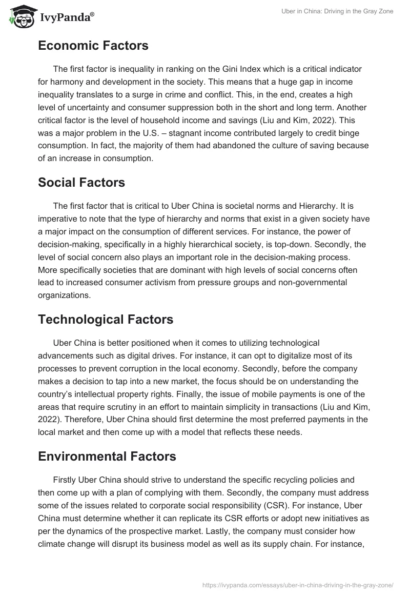 Uber in China: Driving in the Gray Zone. Page 3