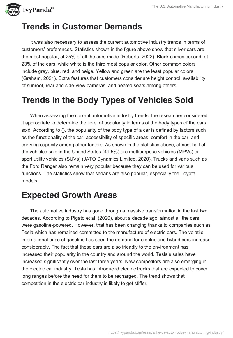 The U.S. Automotive Manufacturing Industry. Page 2