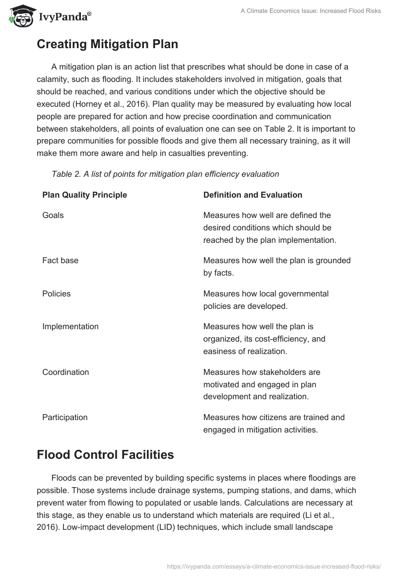 A Climate Economics Issue: Increased Flood Risks. Page 5