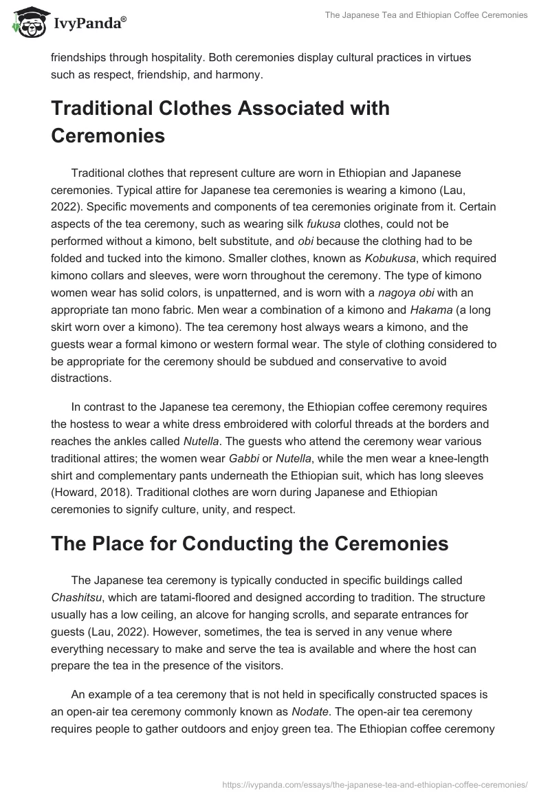 The Japanese Tea and Ethiopian Coffee Ceremonies. Page 2