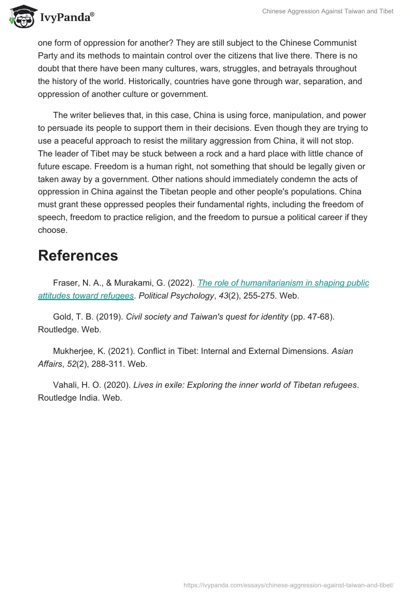 Chinese Aggression Against Taiwan and Tibet. Page 4