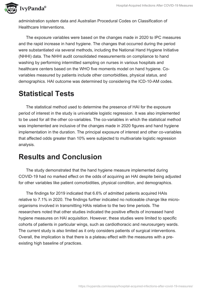 Hospital-Acquired Infections After COVID-19 Measures. Page 2