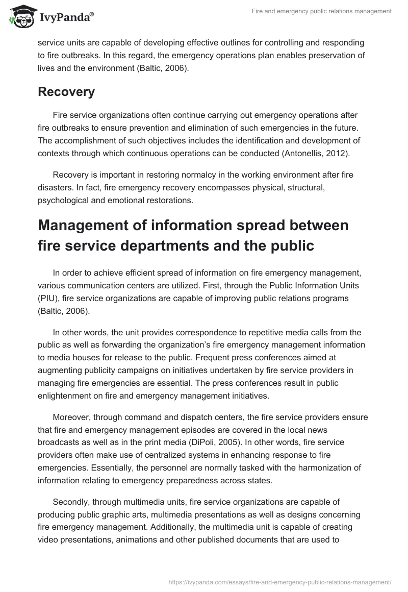 Fire and emergency public relations management. Page 3