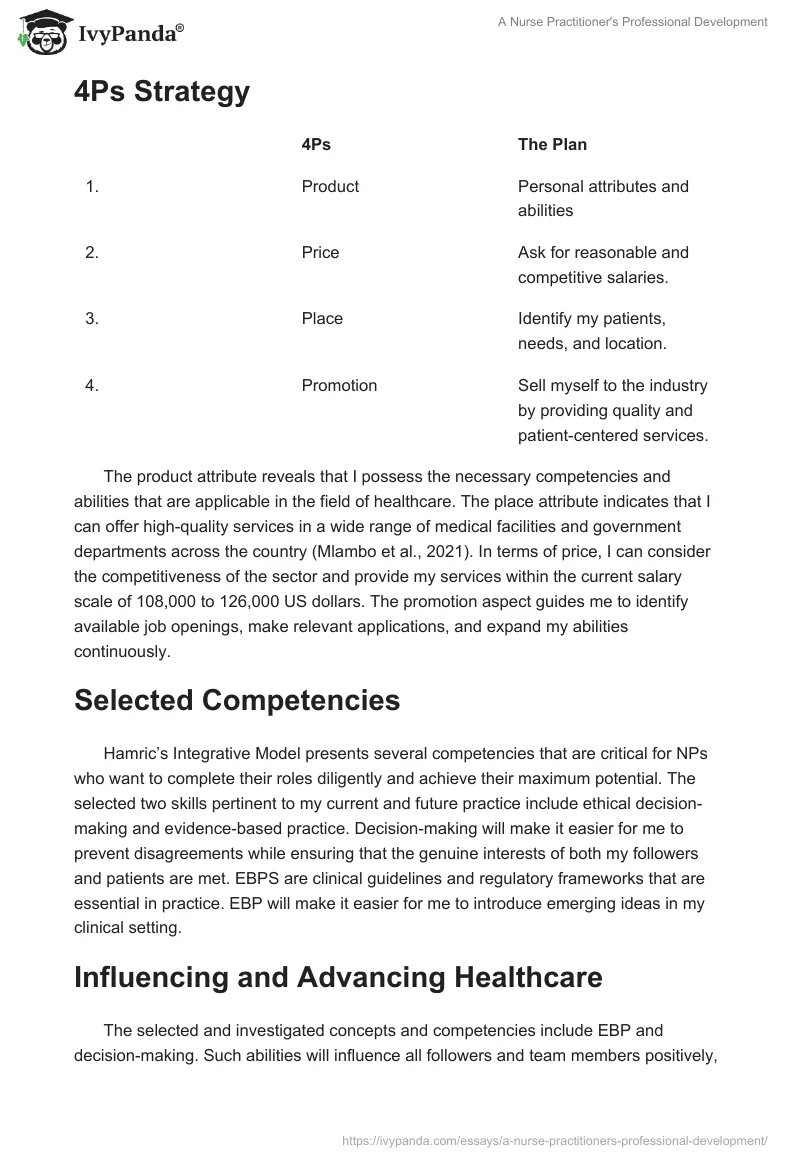A Nurse Practitioner's Professional Development. Page 4