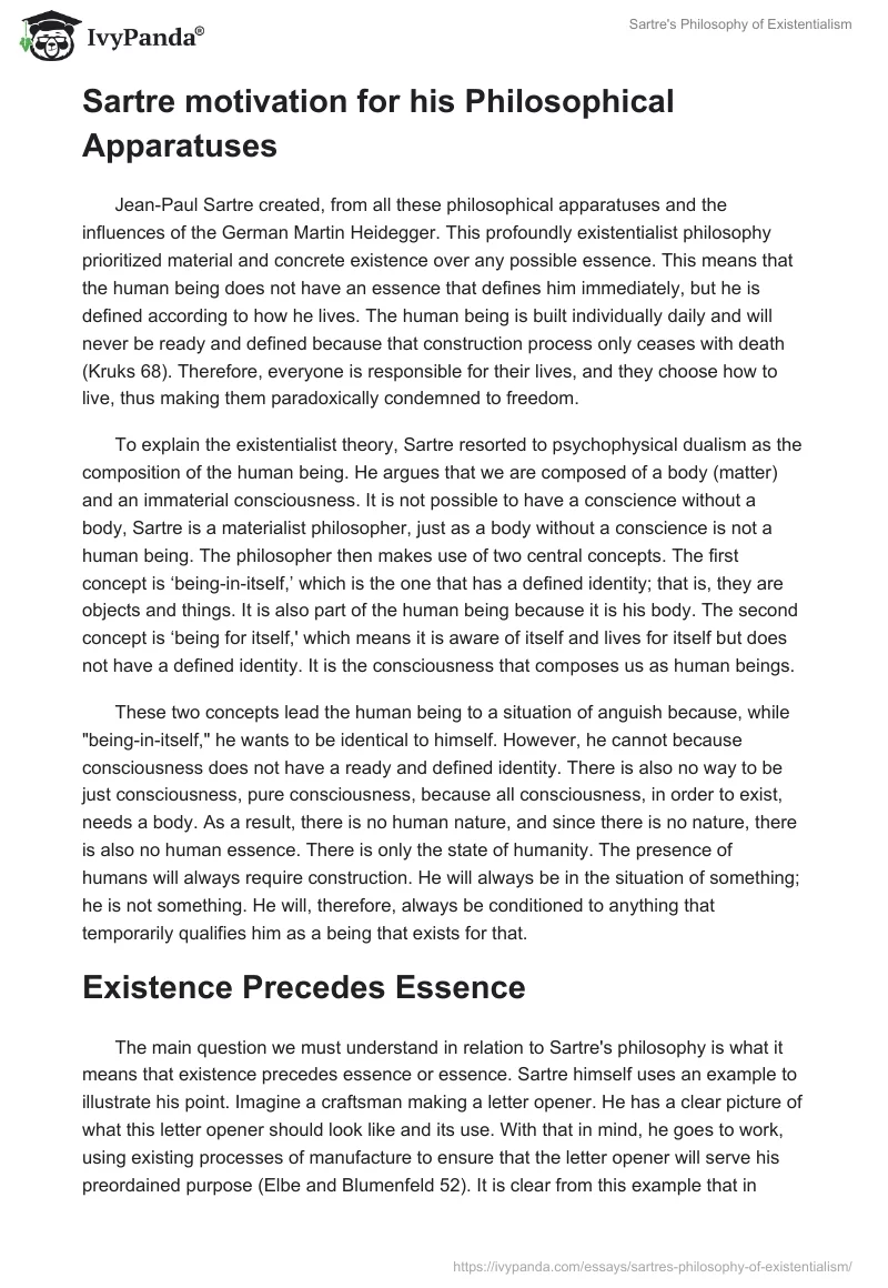 essay about existentialism philosophy