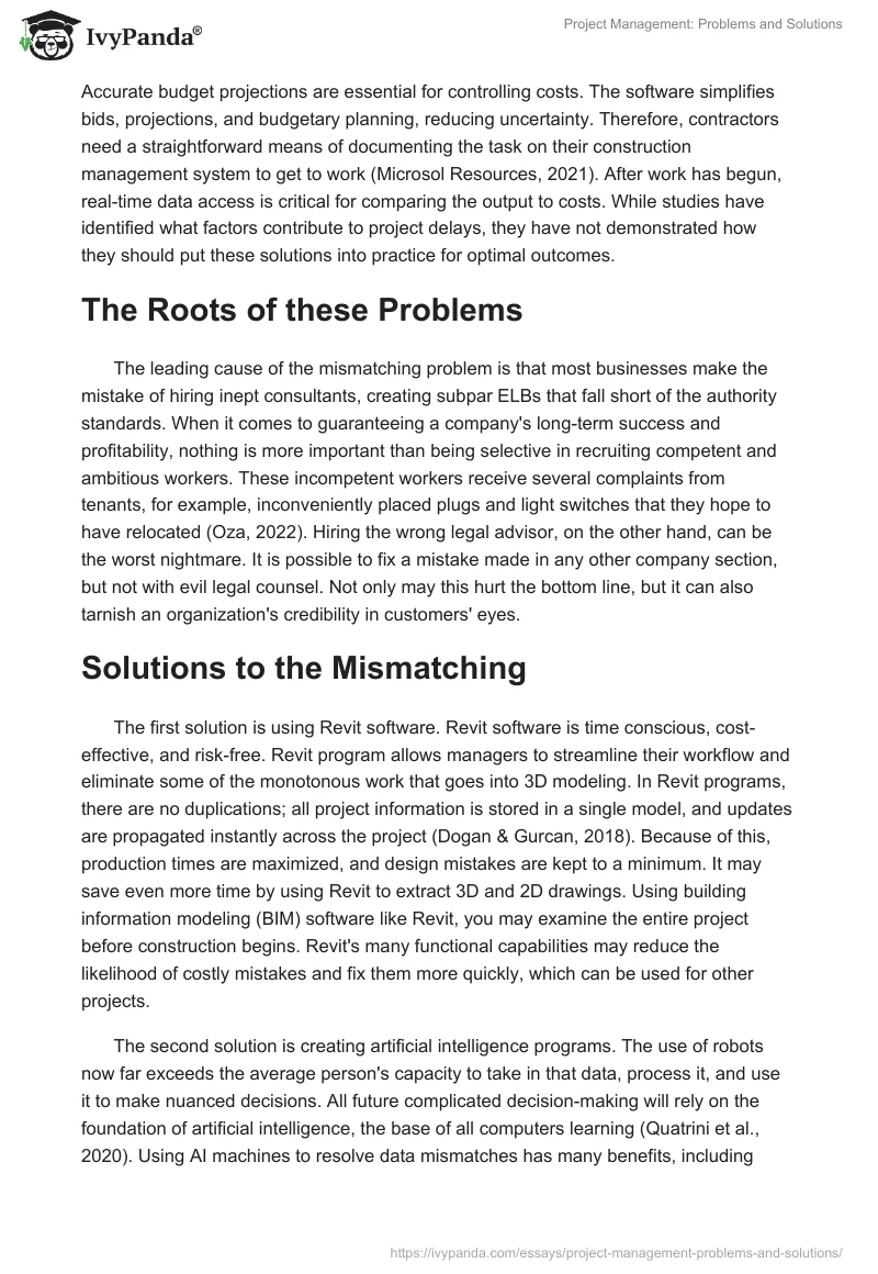 Project Management: Problems and Solutions. Page 2
