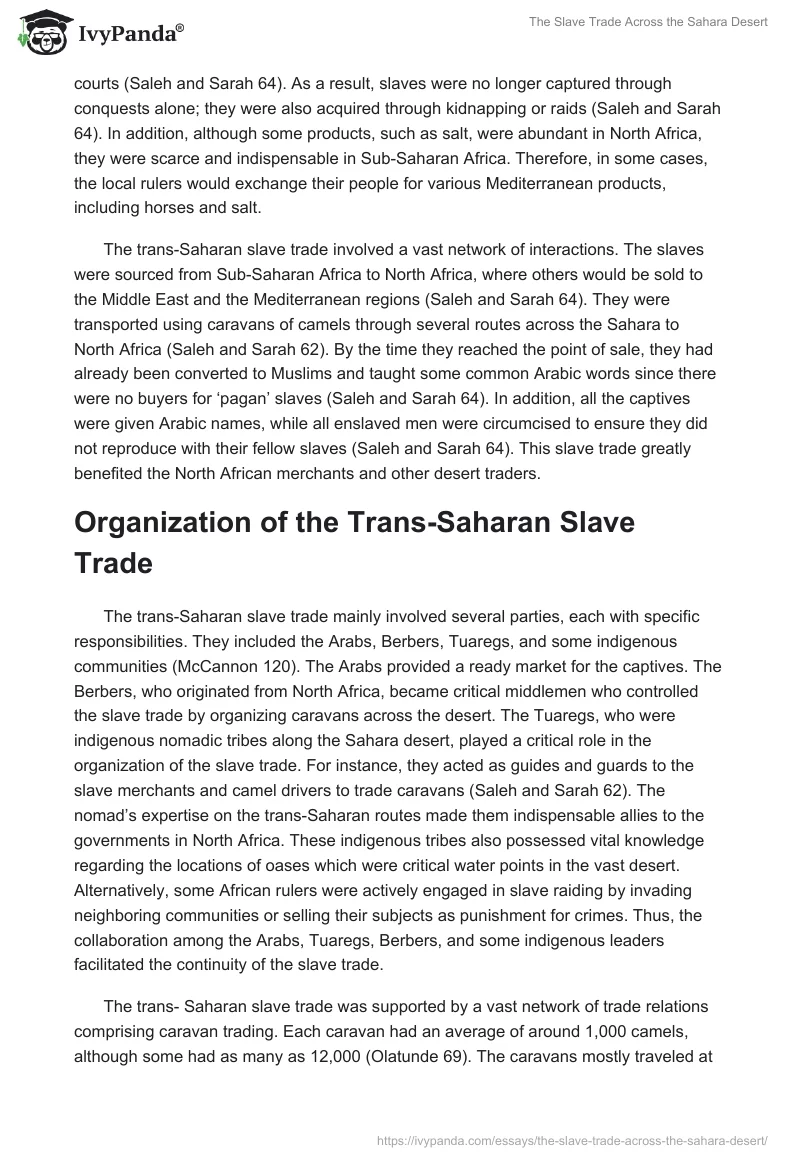 The Slave Trade Across the Sahara Desert. Page 2