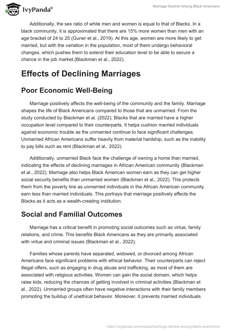 Marriage Decline Among Black Americans. Page 4