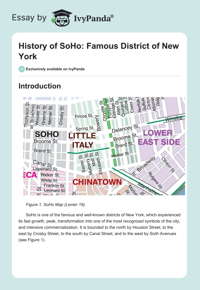 History of SoHo: Famous District of New York. Page 1
