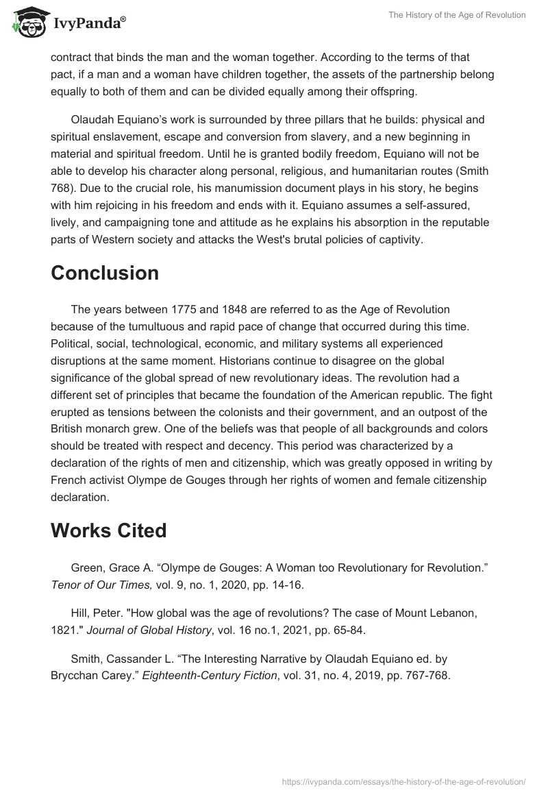 The History of the Age of Revolution. Page 3