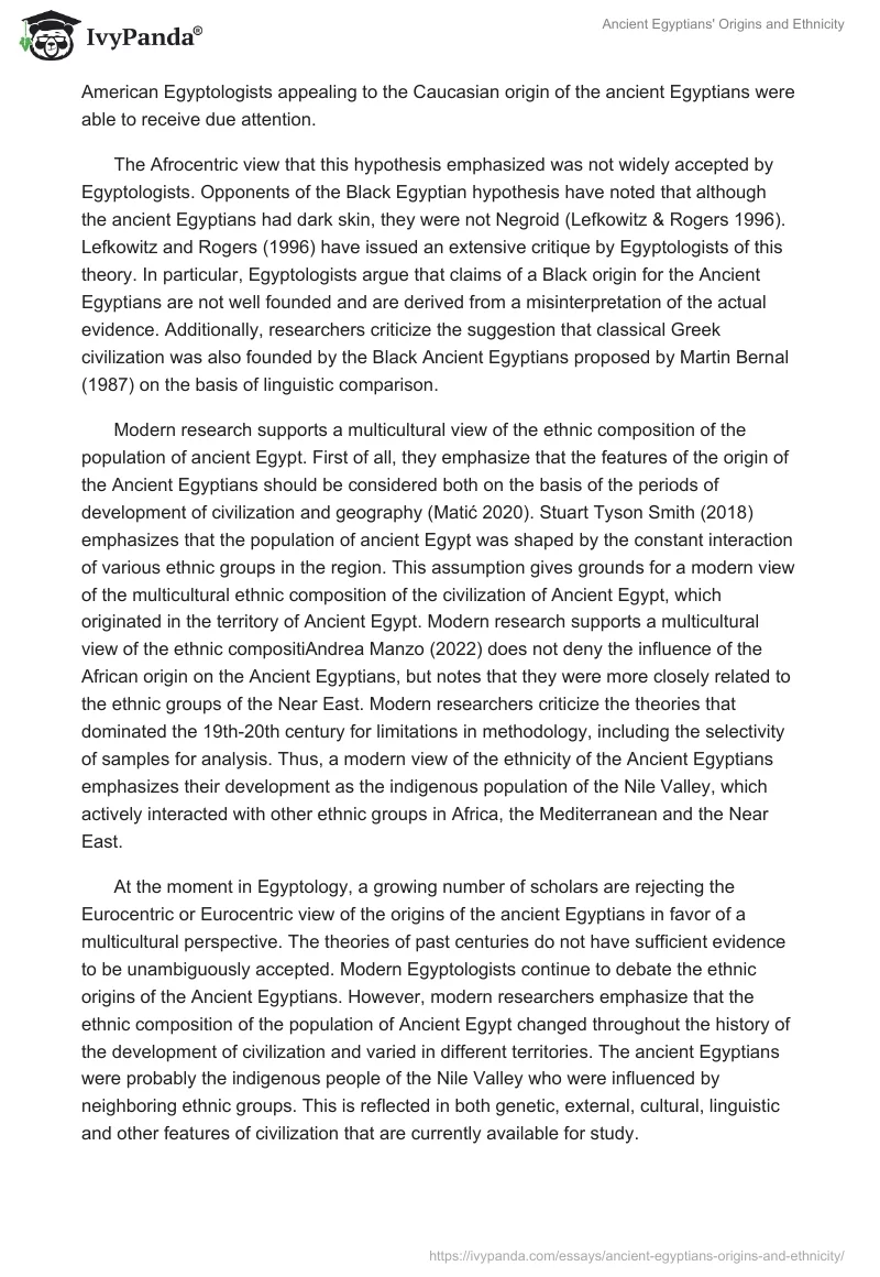 Ancient Egyptians' Origins and Ethnicity. Page 3