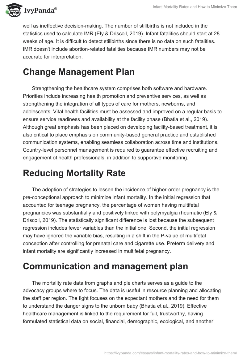 Infant Mortality Rates and How to Minimize Them. Page 2