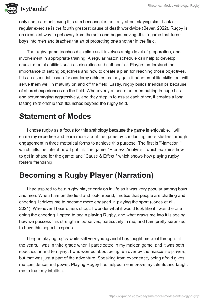Rhetorical Modes Anthology: Rugby. Page 2
