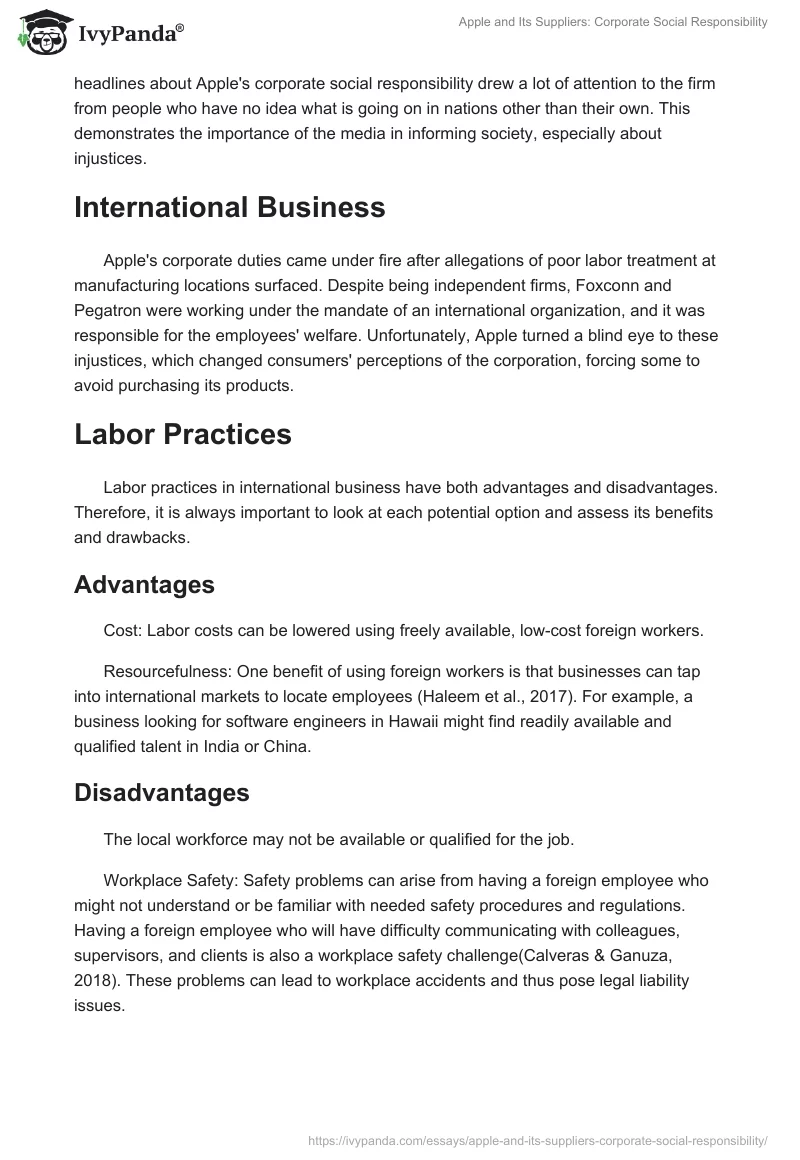 Apple and Its Suppliers: Corporate Social Responsibility. Page 2