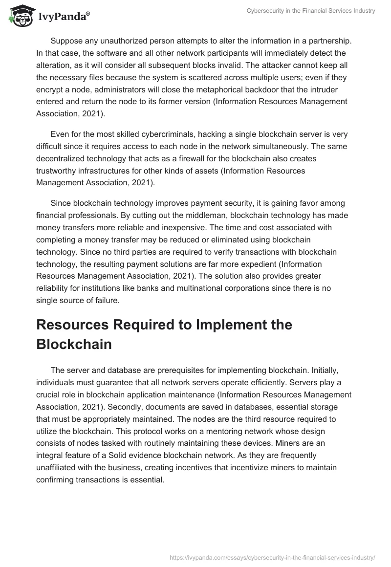 Cybersecurity in the Financial Services Industry. Page 3