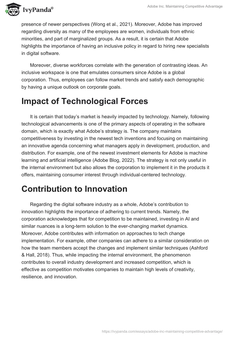 Adobe Inc. Maintaining Competitive Advantage. Page 3