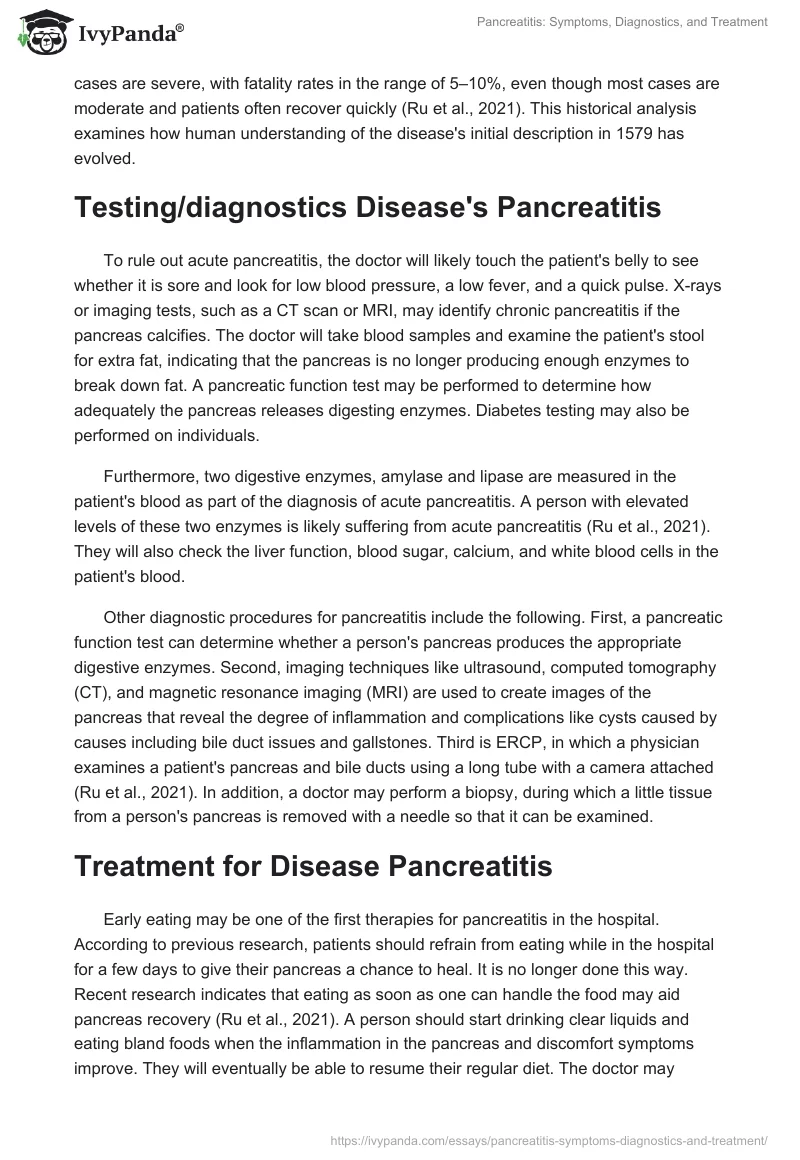 Pancreatitis: Symptoms, Diagnostics, and Treatment. Page 2