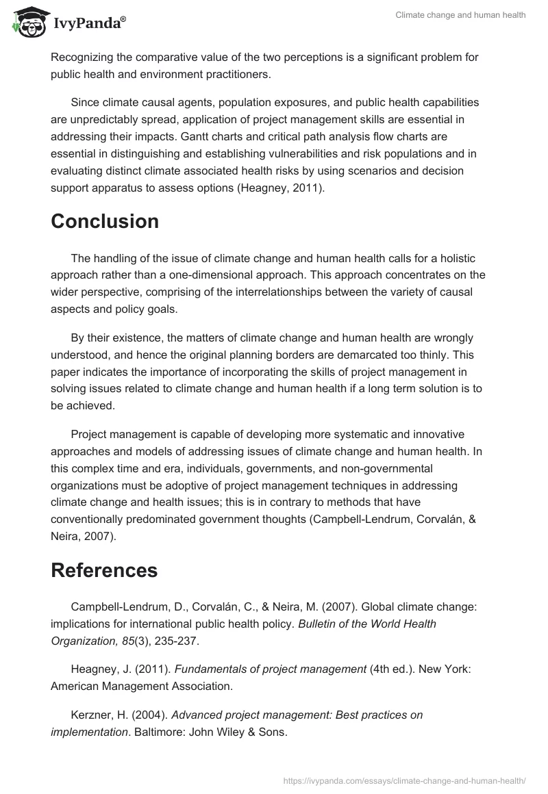 Climate Change and Human Health. Page 3