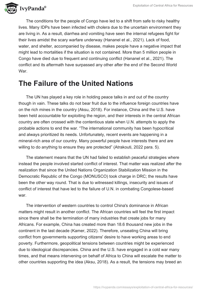 Exploitation of Central Africa for Resources. Page 4