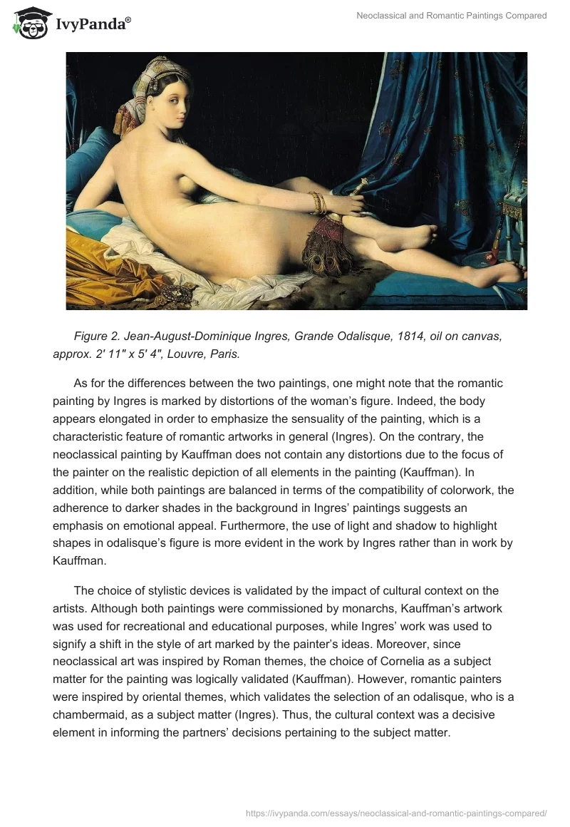 Neoclassical and Romantic Paintings Compared. Page 3